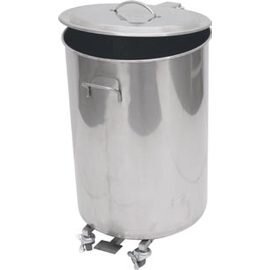 65 L Stainless Steel Trash Bin with Foot Pedal, Ø 400 mm H 630 mm