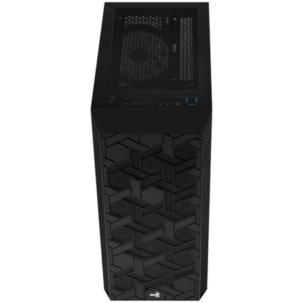 Aerocool Hive v1 Midi Tower Case with Tempered Glass - Black