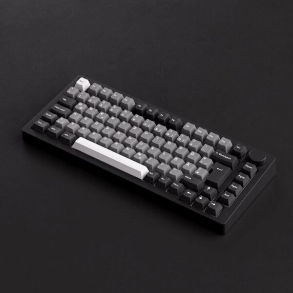 AKKO MonsGeek M1 V5 VIA Gaming Keyboard, 75%, RGB, ISO-DE/UK/Nordic Layout - Black/Silver, Rosewood Switches