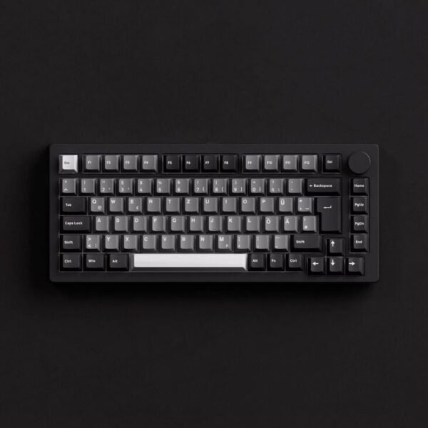 AKKO MonsGeek M1 V5 VIA Gaming Keyboard, 75%, RGB, ISO-DE/UK/Nordic Layout - Black/Silver, Rosewood Switches