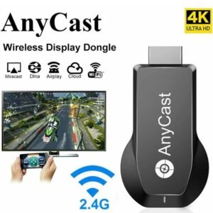 Anycast HDMI Wi-Fi Dongle TV Stick for Screen Mirroring - Black