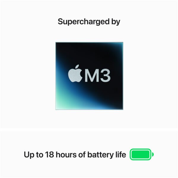 Apple MacBook Air 15" Laptop featuring M3 Chip - Silver with 16GB Unified Memory, 512GB SSD, 8-Core CPU, 10-Core GPU, 16-Core Neural Engine, and 15.3-Inch Liquid Retina Display