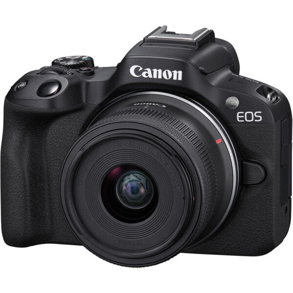Canon EOS R50 Mirrorless Camera with 18-45mm and 55-210mm Lenses, 24.2MP APS-C Sensor, 4K 30p Video Recording, Multi-Function Shoe, Wi-Fi & Bluetooth, 15fps Electronic Shutter -...
