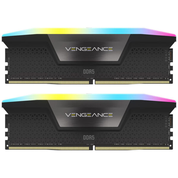 Corsair Vengeance RGB DDR5-5200 RAM, CL40, XMP - 32 GB Dual Kit, Black