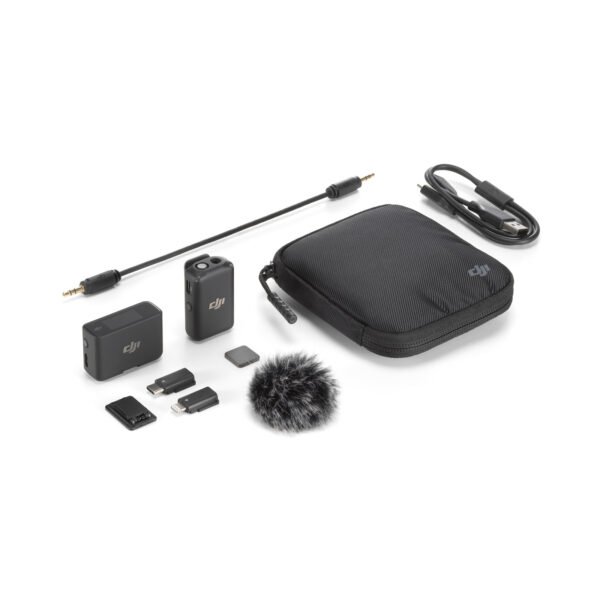 DJI Mic Compact Digital Wireless Microphone System (1 Transmitter + 1 Receiver) - Recording Solution for Cameras and Smartphones (2.4 GHz)