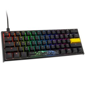 Ducky One 2 Pro Mini Gaming Keyboard, RGB LED - Cherry Silent Red (US)