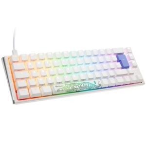 Ducky One 3 Classic Pure White SF Gaming Keyboard, RGB LED - MX Red Switches