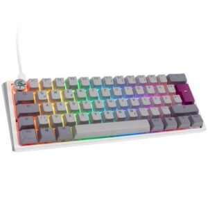 Ducky One 3 Mist Grey Mini Gaming Keyboard, RGB LED - MX Speed Silver Switches