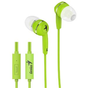 Genius HS-M320 Wired In-Ear Earphones - Green with Built-in Microphone