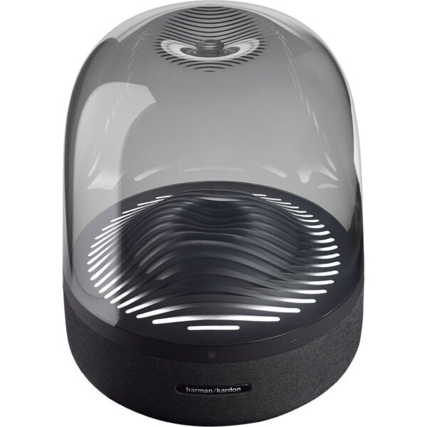 Harman Kardon Aura Studio 3 130W Bluetooth Home Speaker - Black - Exceptional 360° Sound Experience with 5 Diamond-Effect Lighting Themes - Crafted from Recycled Materials