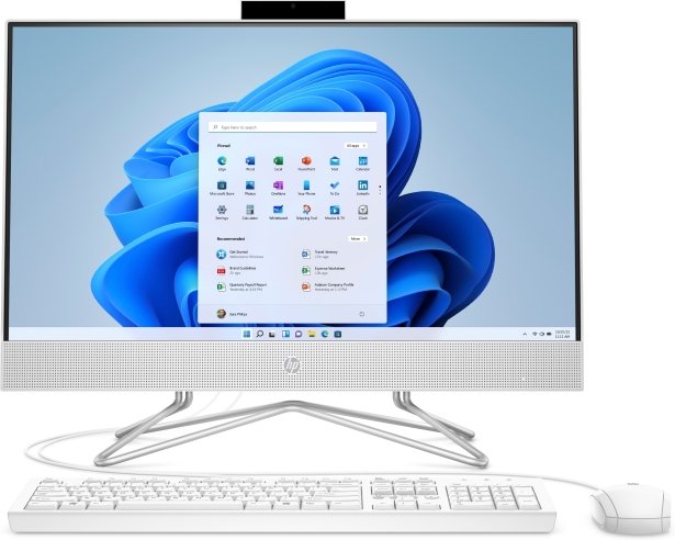 HP 24-df1005ng All-in-One Desktop PC: Intel Core i3 1125G4, 8GB RAM, 256GB NVMe SSD, DVD Writer, UHD Graphics, 1GbE Ethernet, 802.11a/b/g/n/ac WLAN, Bluetooth 4.2, Windows 10 Home