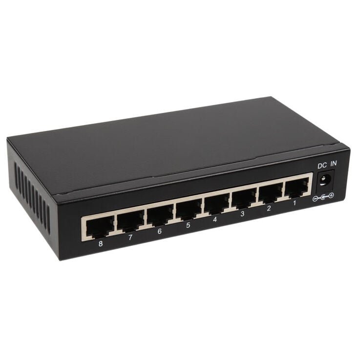 InLine 8-Port Gigabit Network Switch, 1 Gbps, Desktop, Fanless
