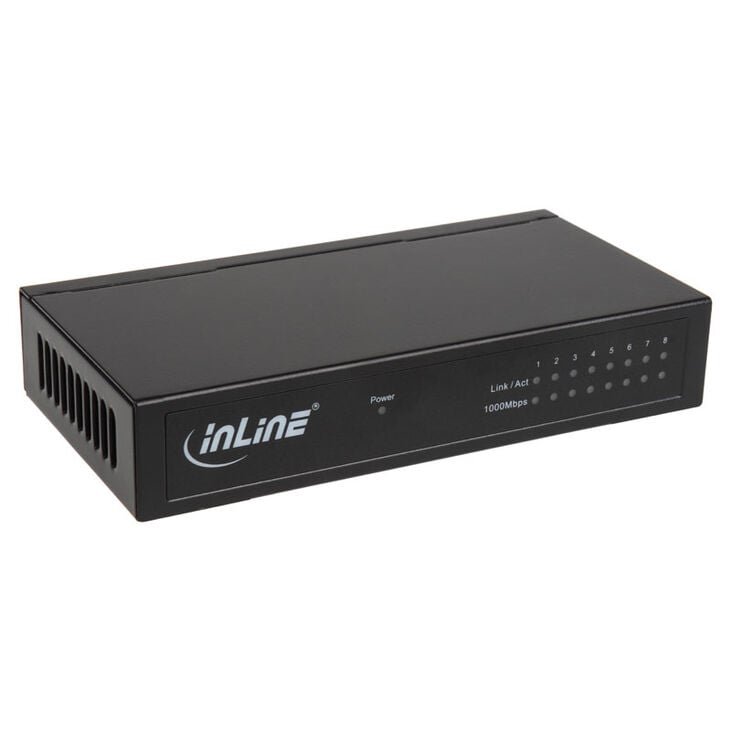InLine 8-Port Gigabit Network Switch, 1 Gbps, Desktop, Fanless