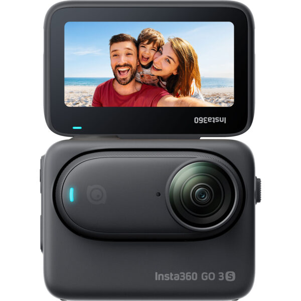 Insta360 GO 3S Action Camera - 64GB Midnight Black Edition - Captures UHD 4K Video and Photos - Features FlowState 6-Axis Gyro Stabilization