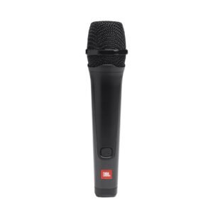JBL PartyBox PBM100 Dynamic Wired Vocal Microphone - Black - Includes 3-pin XLR to 6.3mm Jack with 3.5mm Adapter - 3 Meter Cable