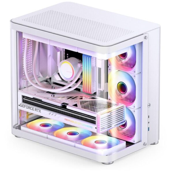 Jonsbo TK-2 2.0 Midi Tower Case with Tempered Glass - White