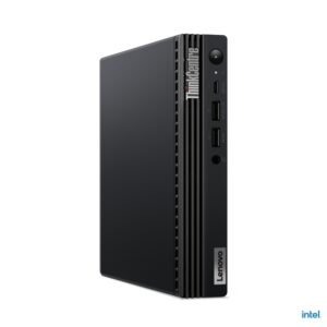 Lenovo ThinkCentre M70q Gen 4 Mini PC, Intel Core i3-13100T (2.5 GHz), 8GB RAM, 256GB SSD with TCG Opal Encryption 2, NVMe, UHD Graphics 730, 1GbE, Wi-Fi 6E, Bluetooth 5.1