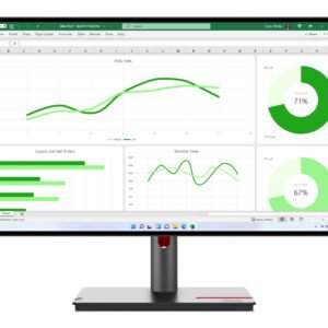 Lenovo ThinkVision P27q-30, 27-inch (68.6 cm) Quad HD Monitor, 2560 x 1440 Resolution, LED, 6 ms Response Time, Black