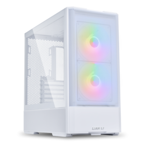 Lian Li LANCOOL 207 PC Case, Midi Tower, ATX, Tempered Glass - White