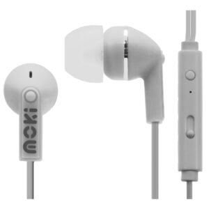 Moki Mic & Control ACC-HCBM Wired In-Ear Headphones - Noise Isolation - 3.5mm Connector