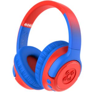 Moki Mixi Kids Wireless Headphones - Blue and Red with Volume Limiting