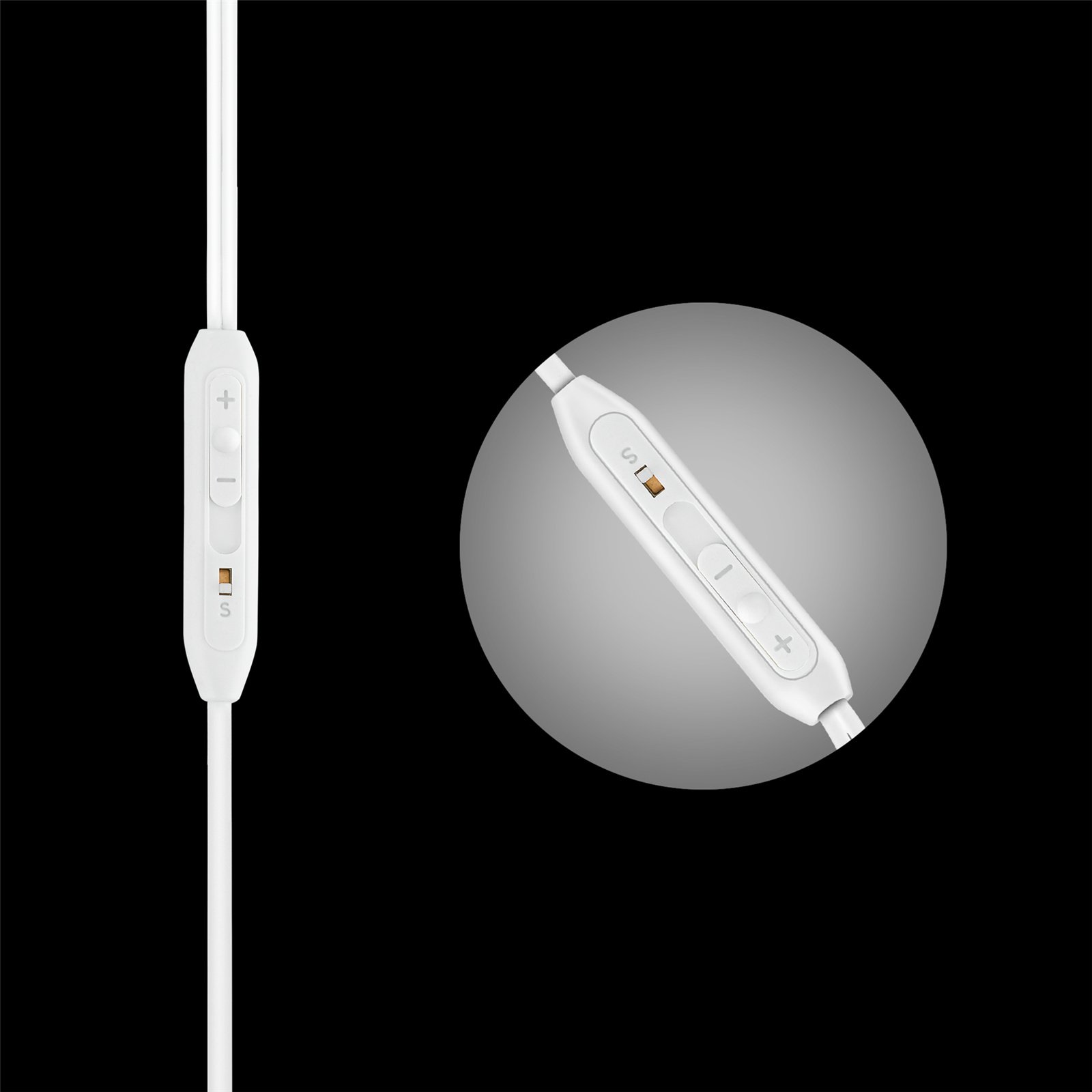 Promate Gearpod GEARPOD-IS2 Wired Earbuds - White with Built-In Microphone and Universal Volume Control - Lightweight High-Performance Stereo