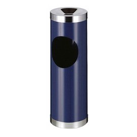 Round Blue Ascher Trash Can