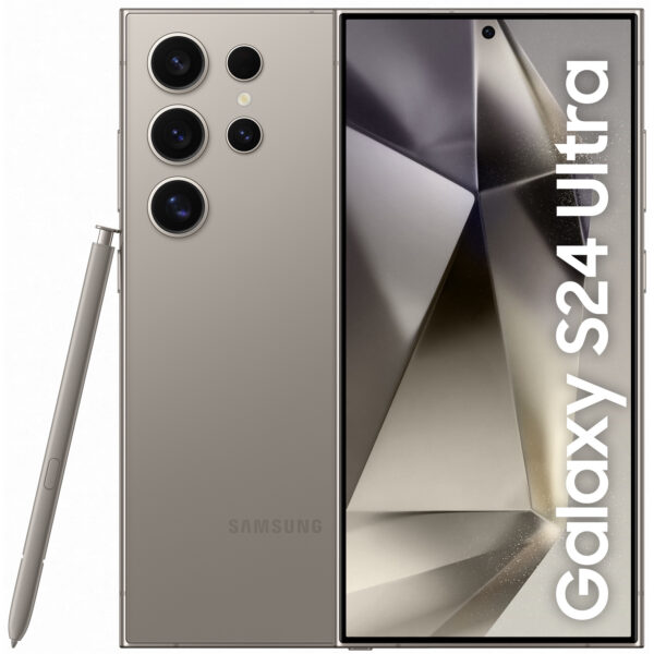 Samsung Galaxy S24 Ultra 5G Dual SIM Mobile Phone - 12GB RAM + 256GB Storage - Titanium Grey with 2-Year Warranty