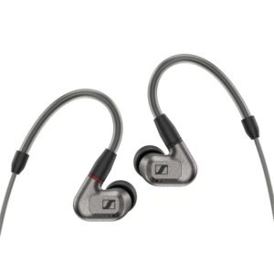 Sennheiser IE 600 High-End Wired In-Ear Monitor Headphones - Grey - German-Made 7mm XWB Transducer - ZR01 Amorphous Zirconium Shell - 2-Year Warranty