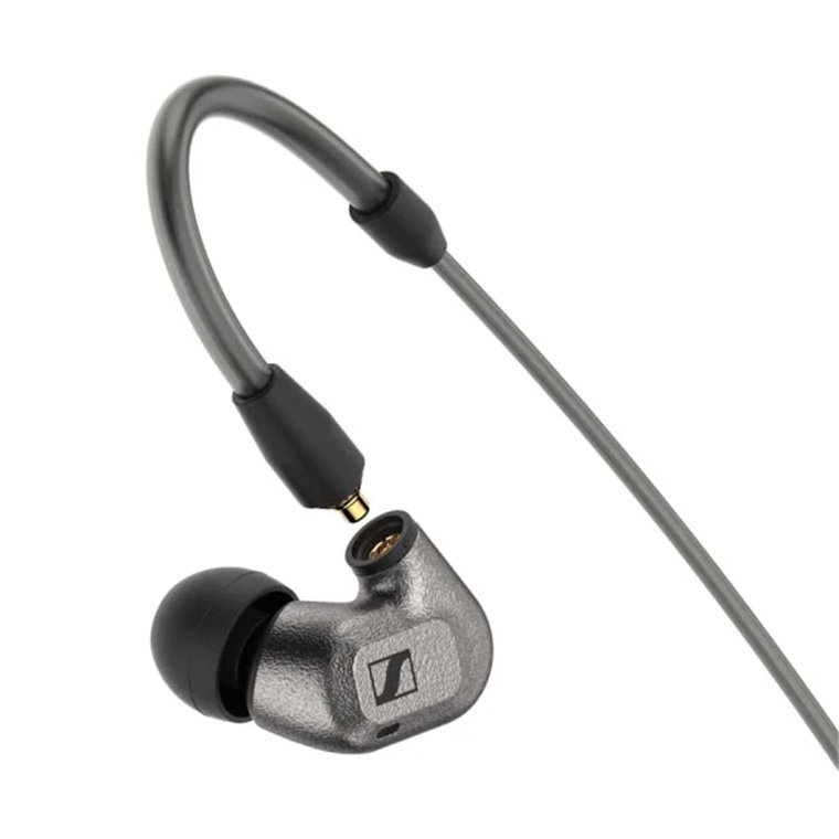 Sennheiser IE 600 High-End Wired In-Ear Monitor Headphones - Grey - German-Made 7mm XWB Transducer - ZR01 Amorphous Zirconium Shell - 2-Year Warranty