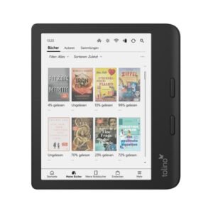 Tolino 4016621130183, 7-inch (17.8 cm) E-Ink Kaleido, 1264 x 1680 pixels, 4096 colors, supports CBR, CBZ, EPUB, MOBI, PDF, TXT, JPEG, PNG formats