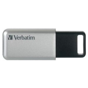 Verbatim Secure Pro - 16 GB USB 3.0 Flash Drive - Silver, USB Type-A, 3.2 Gen 1 (3.1 Gen 1), Without De
