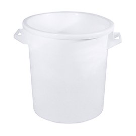 White Polyethylene Plastic Barrel 35 Liters Ø 345 mm H 410 mm