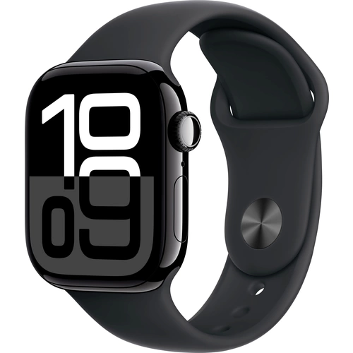 Apple Watch Series 10 GPS 42mm Aluminum Case with Black Sport Band M/L