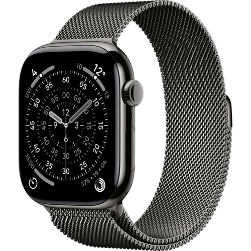 Apple Watch Series 11 46mm GPS + Cellular with Titanium Case and Slate Milanese Loop (Size S/M)