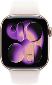 Apple Watch Series 11 GPS, 42mm, Aluminum, Size S/M, Soft Pink Sports Band