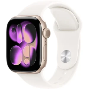 Apple Watch Series 11 GPS + Cellular, 42mm Aluminum Case, Sport Band in Light Pink M/L
