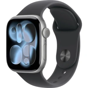Apple Watch Series 11 GPS + Cellular 42mm Aluminum Case with Black Sport Band (M/L)
