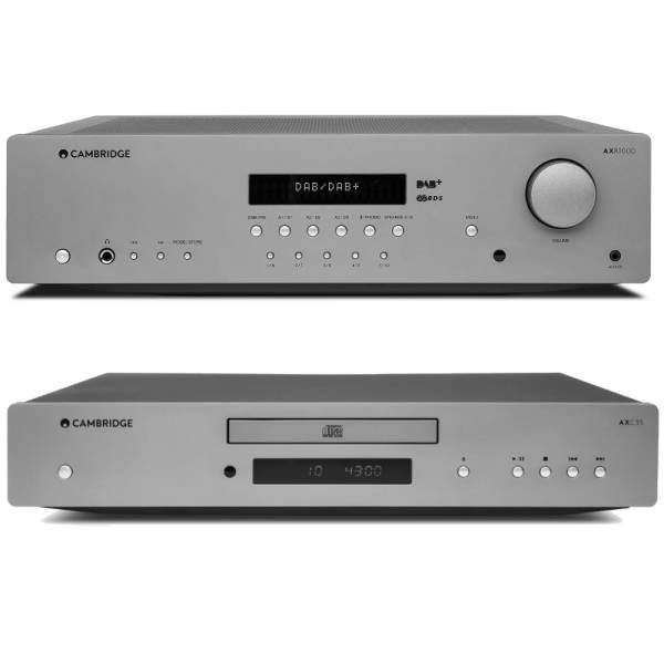 Cambridge Audio AX R100D & AXC35 Luna Grey (FM/DAB+ Stereo Receiver with CD Player)