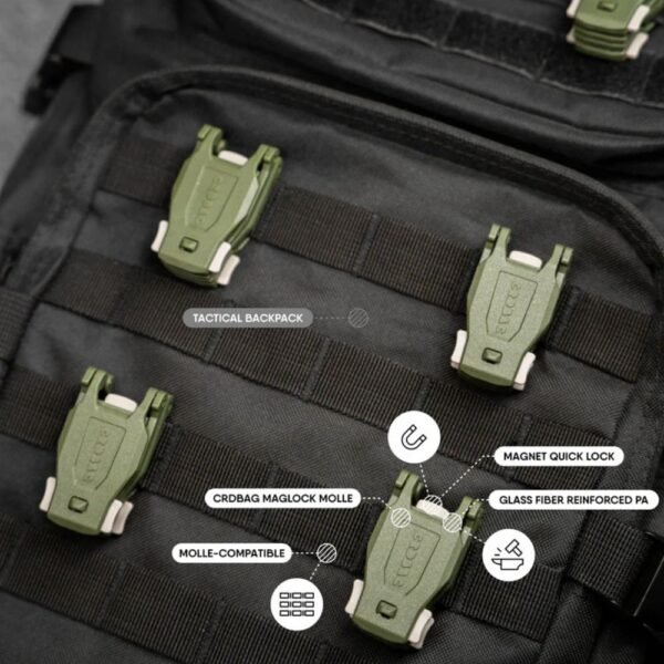 CRDBAG - MOLLE Magnetic Lock Army Green (Set of 2)