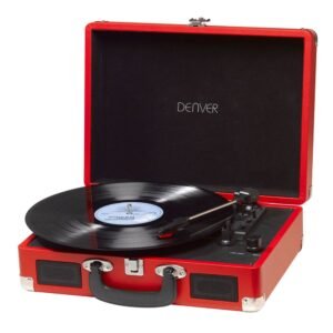 Denver VPL-120R Red Suitcase Turntable