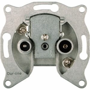 DUR-line DBK 08dB Black Through Socket