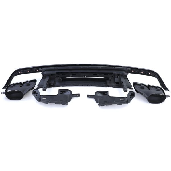 Gloss Black Sports Rear Diffuser with Exhaust Tips for Mercedes S-Class W222 (2013-2017)