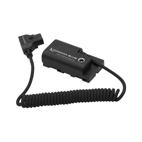 Kondor Blue - D-Tap to Sony L-Series NPF Dummy Battery Cable in Raven Black