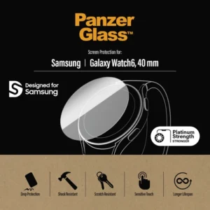 PanzerGlass 40mm Screen Protector for Galaxy Watch6 (Bluetooth + LTE) and Galaxy Watch6 (Bluetooth)