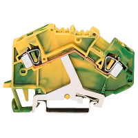 WAGO 2-Pole Ground Terminal Block, 4mm² for 35x15 and 35x7.5 DIN Rail