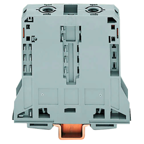 WAGO 2-Pole Terminal Block 95mm² for TS 35x15 Gray with 2 Connection Points